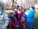 Saying the Bircas HaChamah (Sun Blessing) in the park.