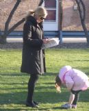 Saying the Bircas HaChamah (Sun Blessing) in the park.